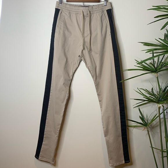 Hollister | Stacked Skinny Advanced Stretch Side Stripe Elastic Zip Cuff Pants S - Picture 1 of 17